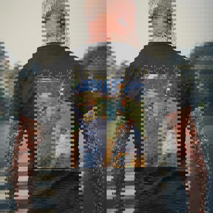 ポール・ゴーギャン マンゴーの木、マルティニーク メンズTシャツ バックプリント 高齢者への贈り物