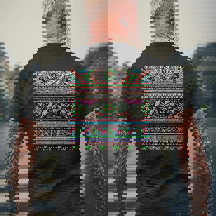 ミャオ族デザイン メンズTシャツ バックプリント 高齢者への贈り物