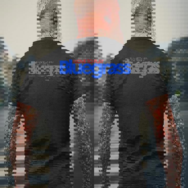 ミュージシャンやリスナーのためにブルーグラスを演奏するのが大好きです メンズTシャツ バックプリント 高齢者への贈り物