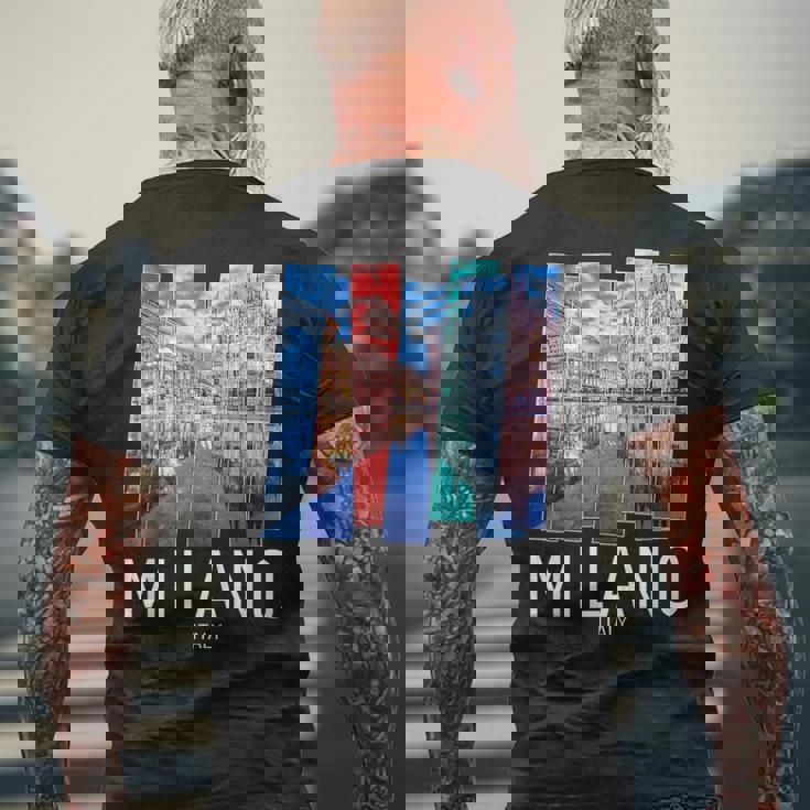 ミラノ シャツ レディース メンズ ミラノ イタリア お土産 ギフト メンズTシャツ バックプリント 高齢者への贈り物