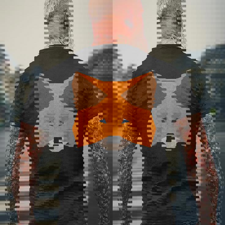 メタマスクフォックス メンズTシャツ バックプリント 高齢者への贈り物