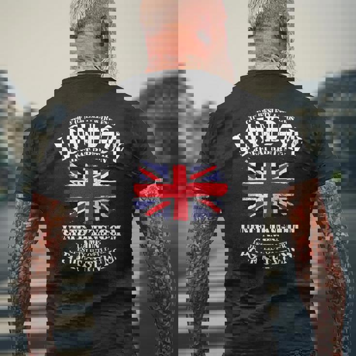 ユニオンジャック 英国の国旗 グレートブリテン ロンドン Union Jack 長袖tシャツ メンズTシャツ バックプリント 高齢者への贈り物