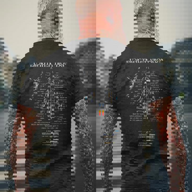 ユーロファイタータイフーン メンズTシャツ バックプリント 高齢者への贈り物