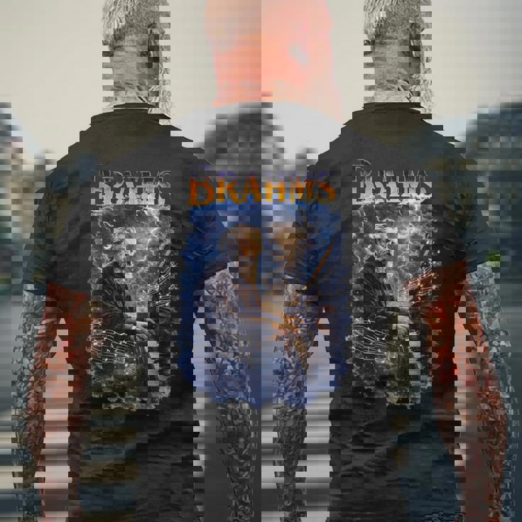 ヨハネス・ブラームス 作曲家 長袖tシャツ メンズTシャツ バックプリント 高齢者への贈り物