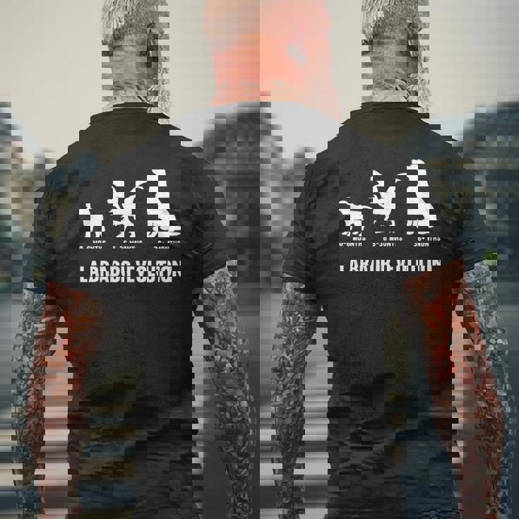 ラブラドールレトリバー エボリューションデザイン ラブラドールオーナー向け 長袖tシャツ メンズTシャツ バックプリント 高齢者への贈り物