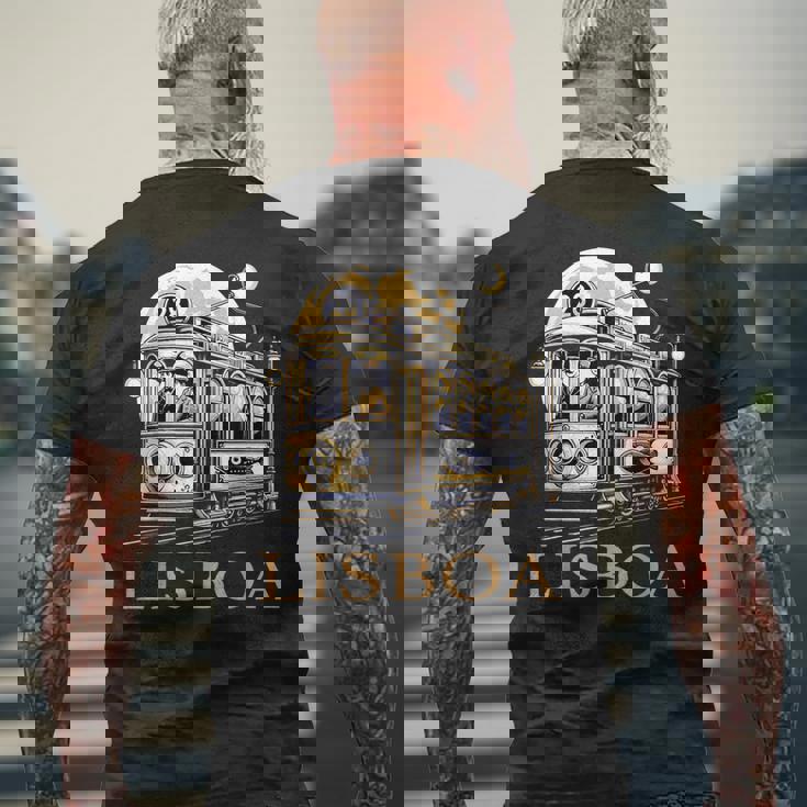 リスボン ヴィンテージ ポルトガル メンズTシャツ バックプリント 高齢者への贈り物