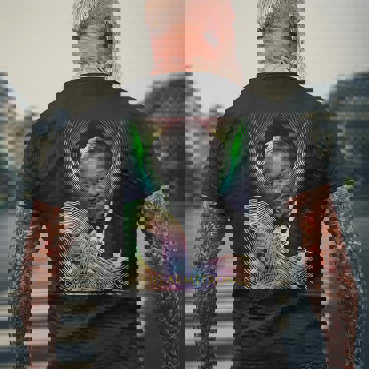 ルイアームストロング_002 メンズTシャツ バックプリント 高齢者への贈り物