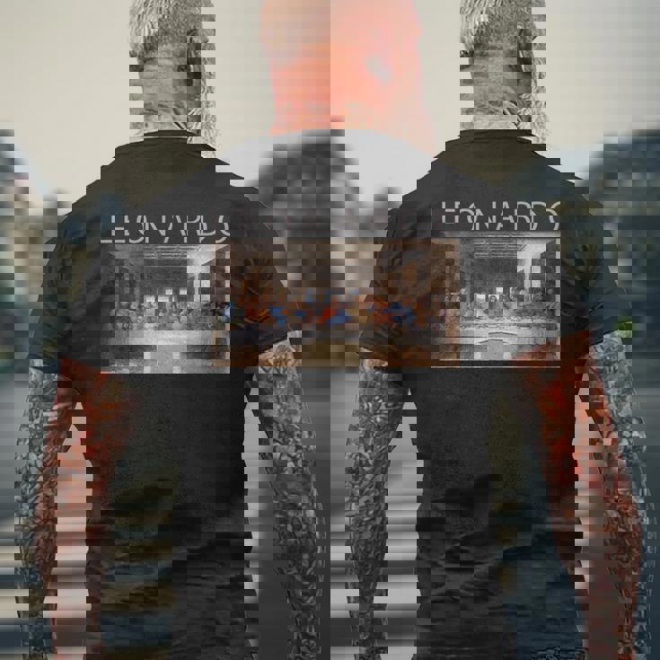 レオナルド ダヴィンチ 面白いtシャツ アート 絵画 メンズ 面白い 服 美術 おもしろ ネタ メンズTシャツ バックプリント 高齢者への贈り物