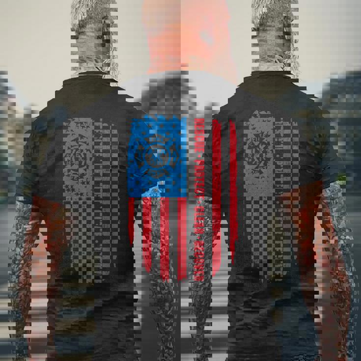 レスキュープロテクトクリアリカバリー メンズTシャツ バックプリント 高齢者への贈り物