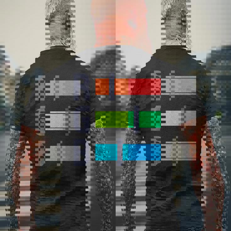 レッド グリーン ブルー Rgb カラー モデル アーティスト メンズTシャツ バックプリント 高齢者への贈り物