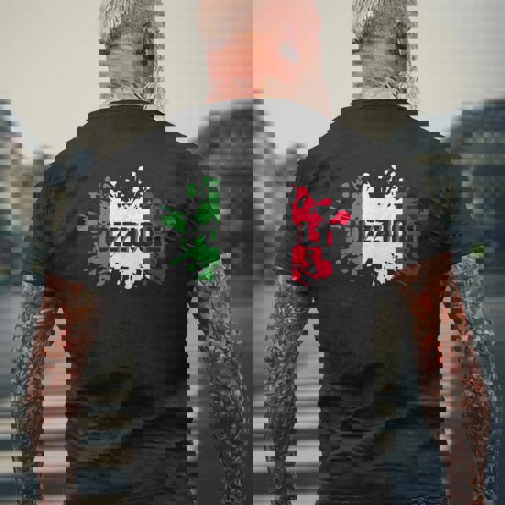 レトロ イタリア シティ ポッツォーリ メンズTシャツ バックプリント 高齢者への贈り物