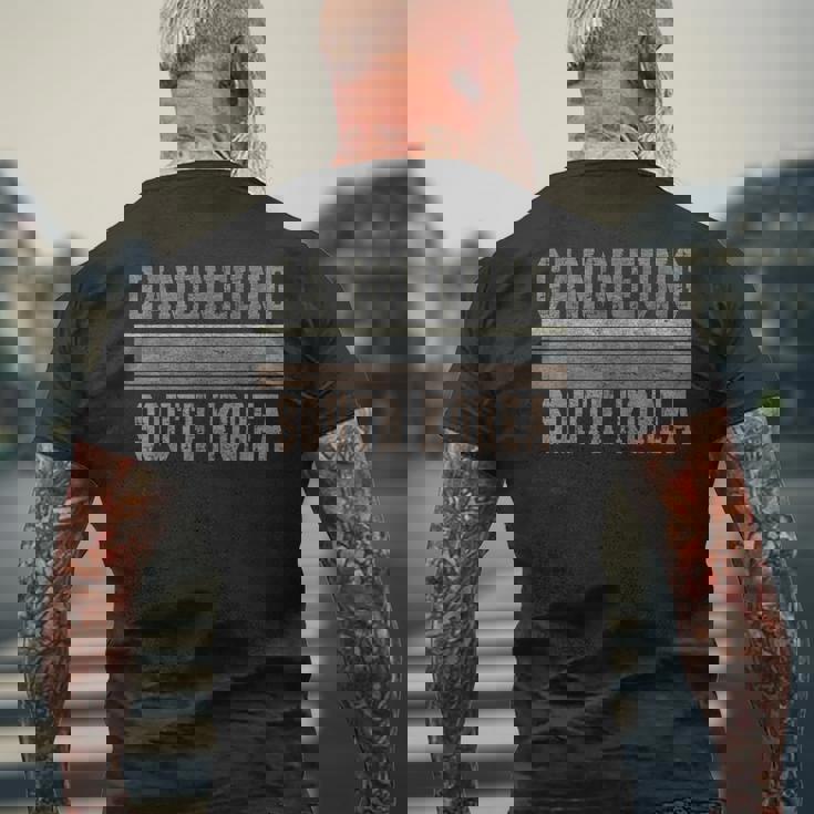 レトロ 江陵 韓国 メンズTシャツ バックプリント 高齢者への贈り物