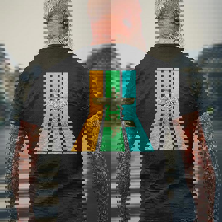 レトロ80年代ヴィンテージ風アヌンナキ メンズTシャツ バックプリント 高齢者への贈り物