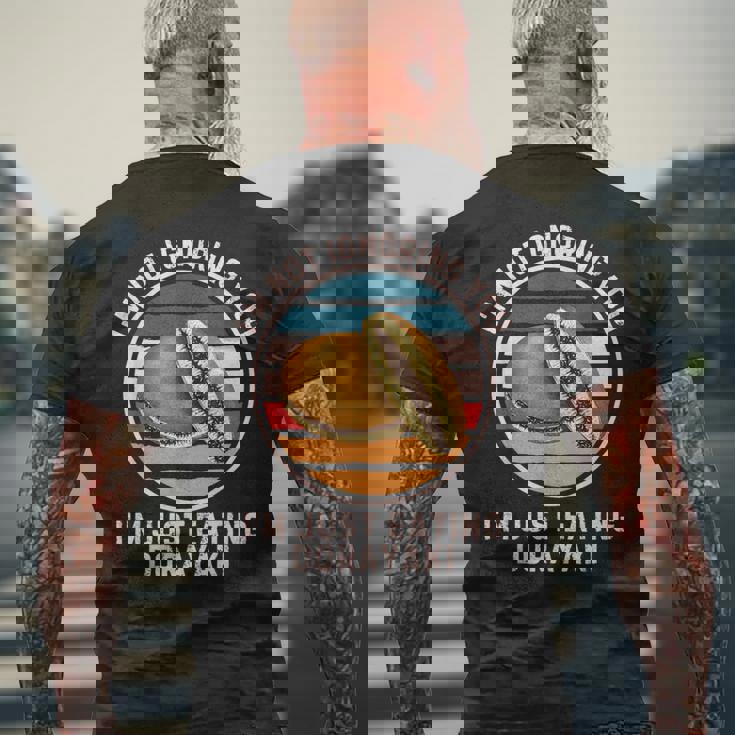 レトロどら焼き 俺は君を無視しない ただ食べているだけどら焼き メンズTシャツ バックプリント 高齢者への贈り物