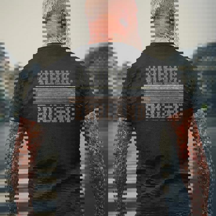 レトロアランデルイングランド メンズTシャツ バックプリント 高齢者への贈り物