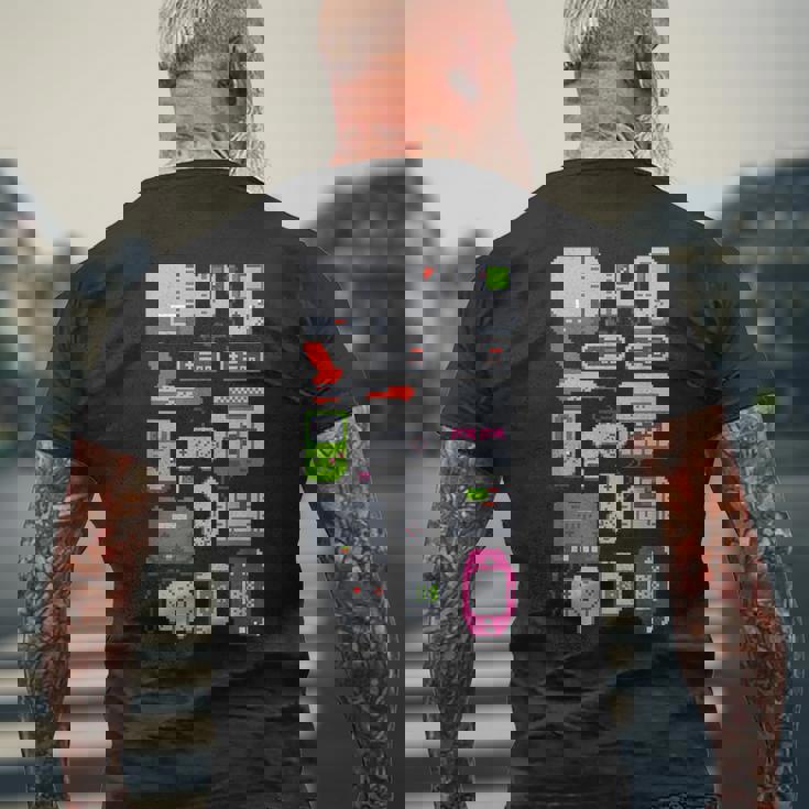 レトロゲーム機 メンズTシャツ バックプリント 高齢者への贈り物