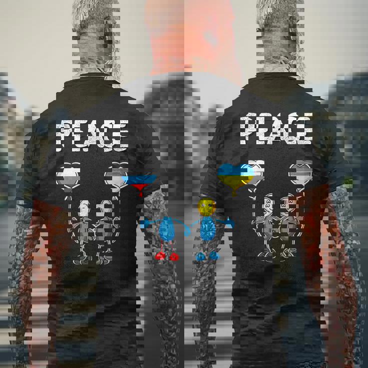 ロシアとウクライナの間の平和 長袖tシャツ メンズTシャツ バックプリント 高齢者への贈り物