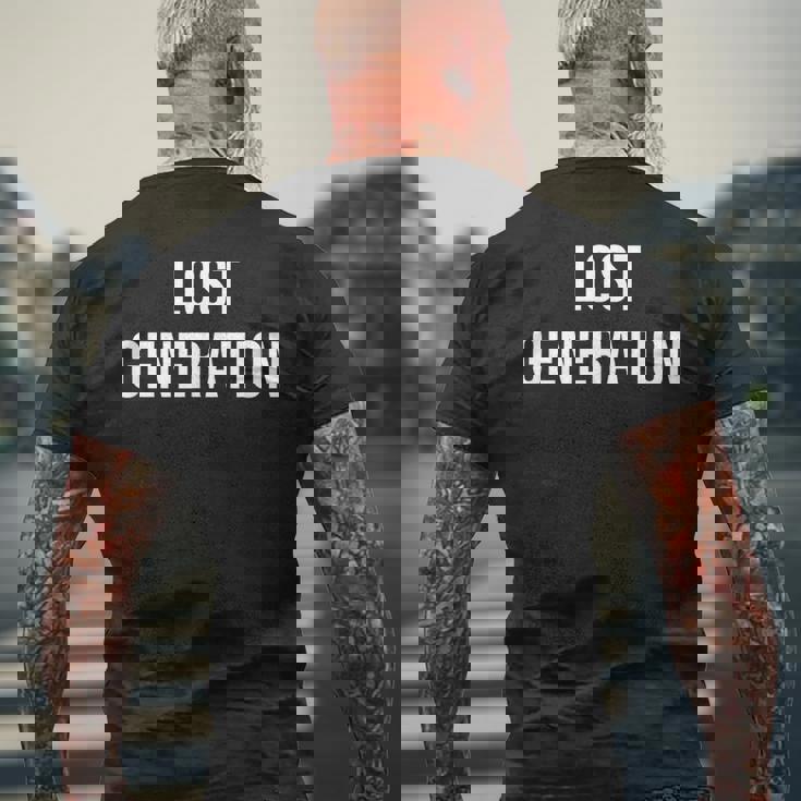 ロストジェネレーション メンズTシャツ バックプリント 高齢者への贈り物