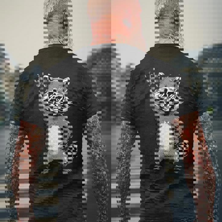 ロックンラスカルサングラスでクール メンズTシャツ バックプリント 高齢者への贈り物