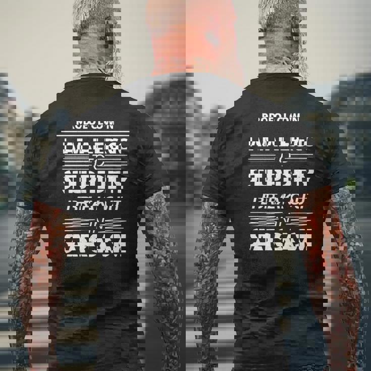 ロデオクラウン私は愚かさにアレルギーがある 長袖tシャツ メンズTシャツ バックプリント 高齢者への贈り物