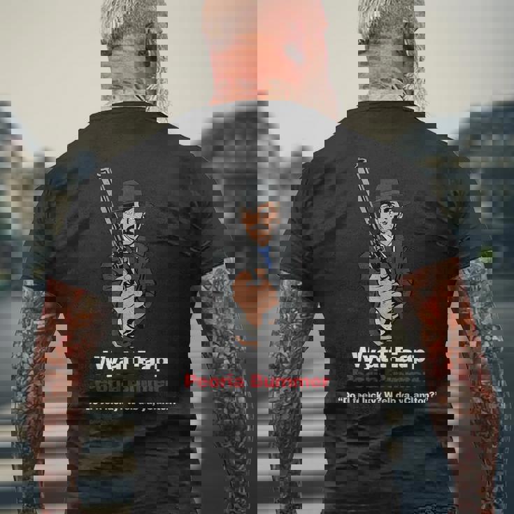 ワイアット・アープ ガンファイターの歴史 メンズTシャツ バックプリント 高齢者への贈り物