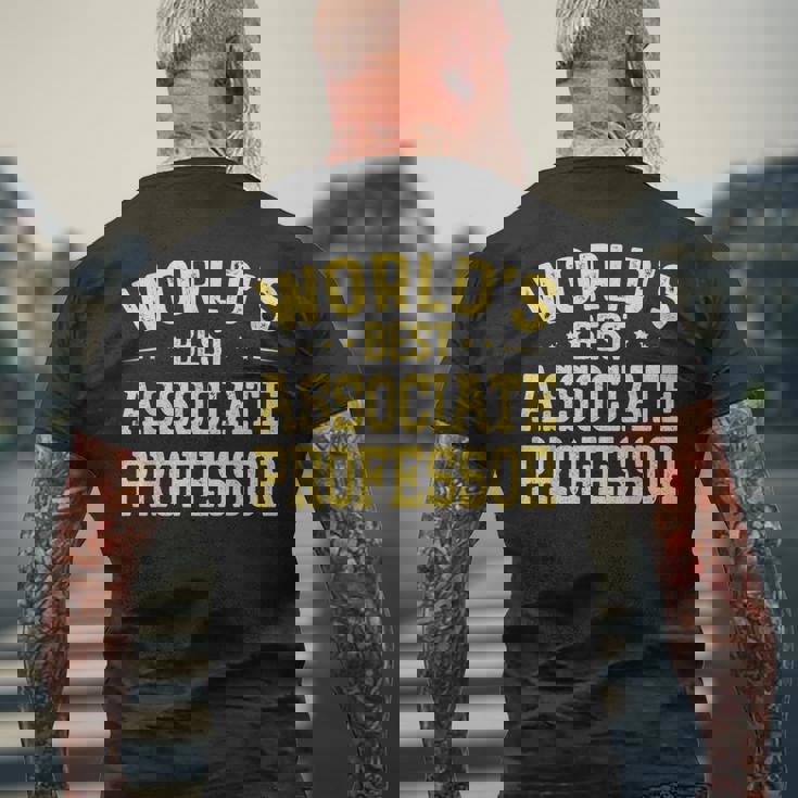 ワールドベスト准教授職位准教授 メンズTシャツ バックプリント 高齢者への贈り物