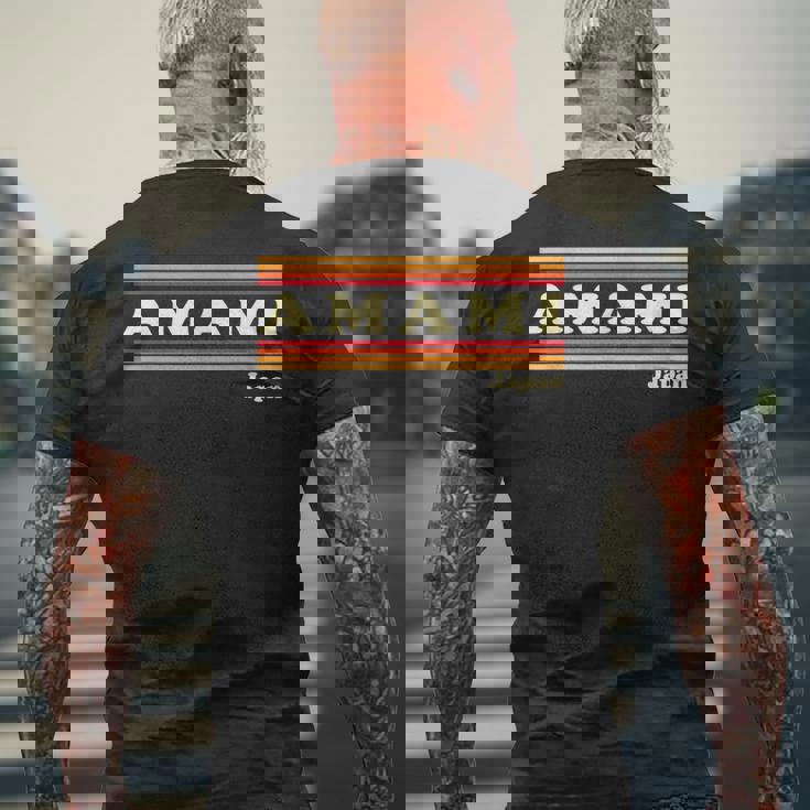 ヴィンテージ 80年代 奄美 日本 レトロ グラフィック メンズTシャツ バックプリント 高齢者への贈り物