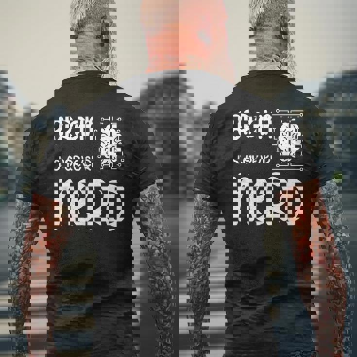 ヴィンテージ NERDファレル Brain Is Forever Nerd ギフトアイデア メンズTシャツ バックプリント 高齢者への贈り物