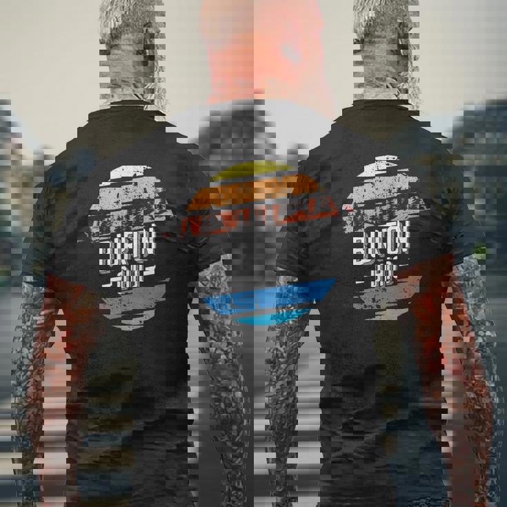 ヴィンテージ バートン オハイオ州サンセットお土産プリント メンズTシャツ バックプリント 高齢者への贈り物