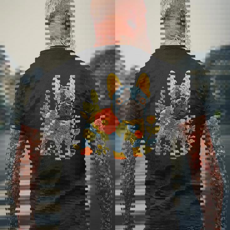 ヴィンテージ フレンチブルドッグ ママ 犬 フレンチブルドッグ 母の日 メンズTシャツ バックプリント 高齢者への贈り物