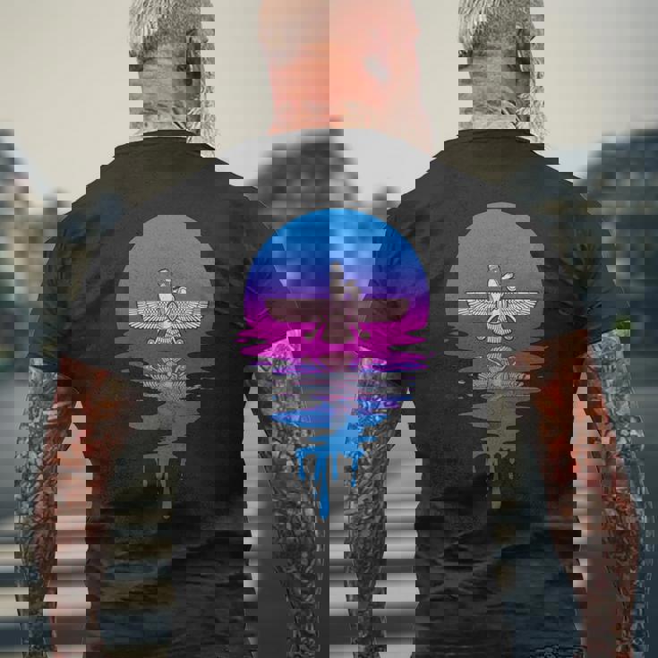 ヴィンテージ レトロ 夕日 アヌンナキ 長袖tシャツ メンズTシャツ バックプリント 高齢者への贈り物