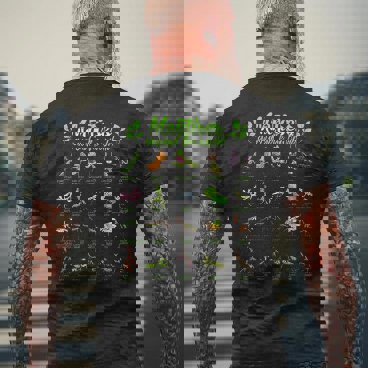 世界のカマキリ カマキリ メンズTシャツ バックプリント 高齢者への贈り物