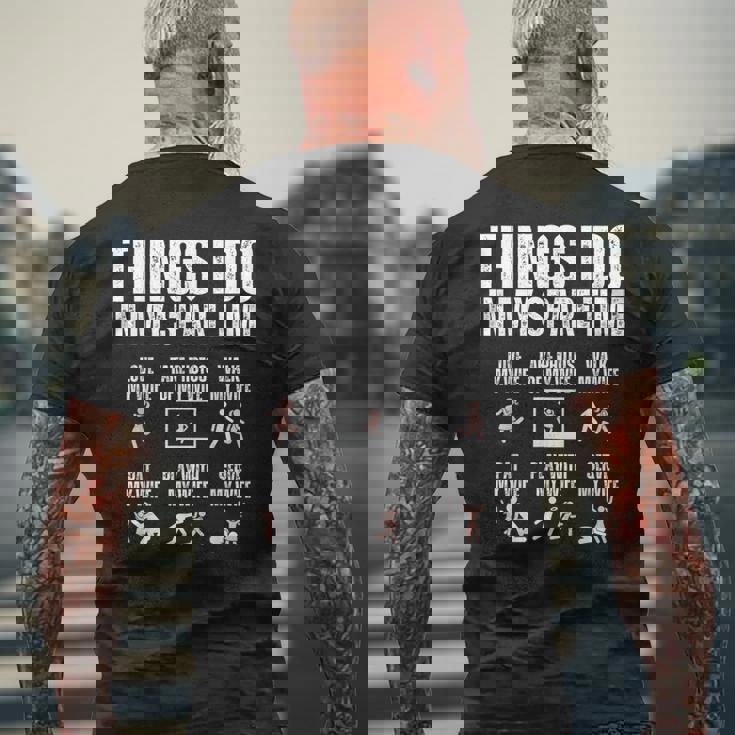 余暇にすること愛妻が大好き メンズTシャツ バックプリント 高齢者への贈り物