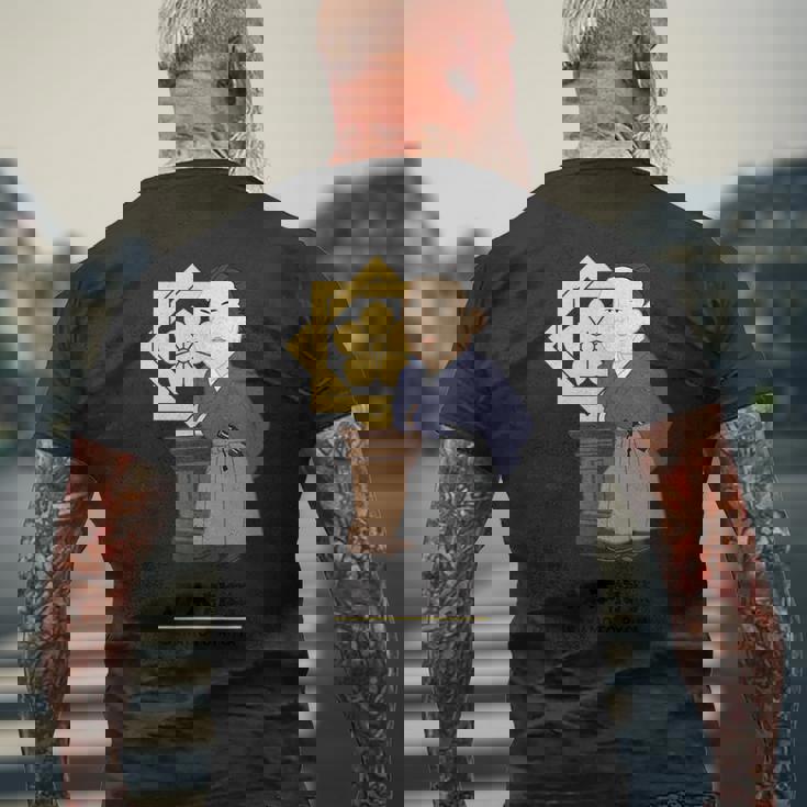 偉人シリーズ_坂本龍馬 メンズTシャツ バックプリント 高齢者への贈り物