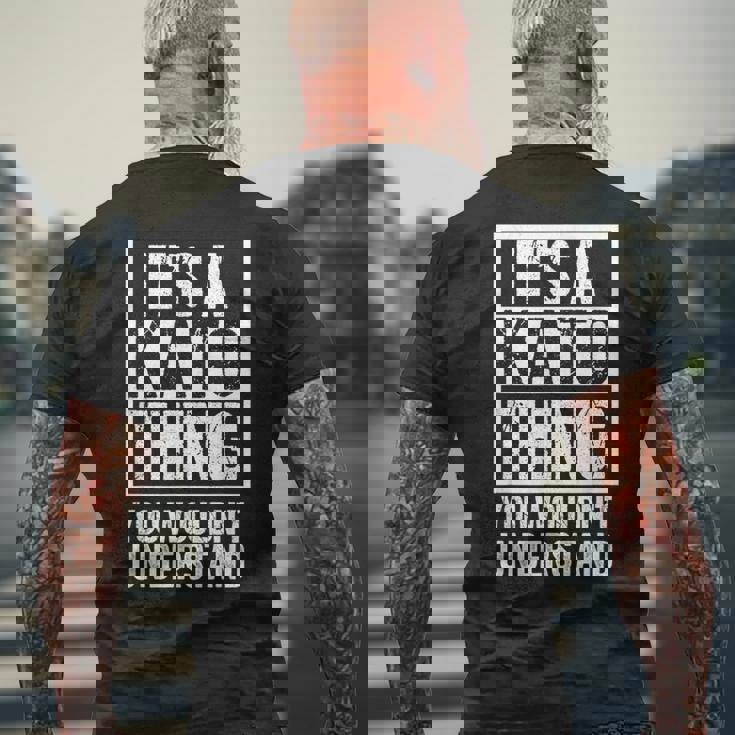 加藤苗字名字 A Kato Thing You Wouldn't Understand Family Name メンズTシャツ バックプリント 高齢者への贈り物