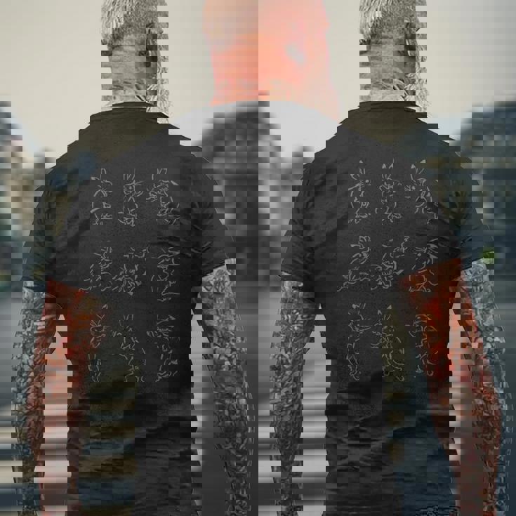 和柄 鳥獣戯画 兎 ポーズ集 デザイン ウサギ うさぎ メンズ レディース キッズ 和風 グラフィック 長袖tシャツ メンズTシャツ バックプリント 高齢者への贈り物