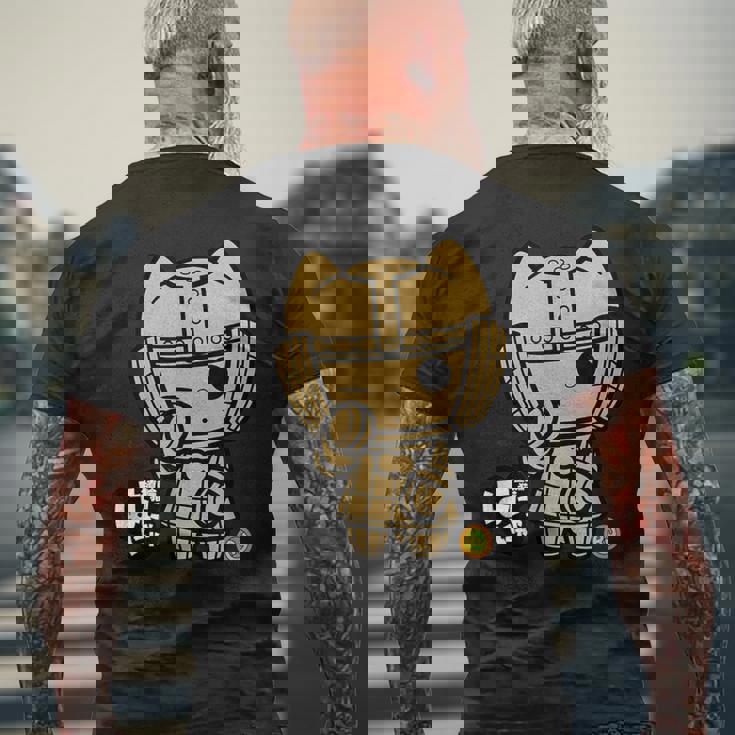 埴輪猫はにゃにゃ_004 メンズTシャツ バックプリント 高齢者への贈り物