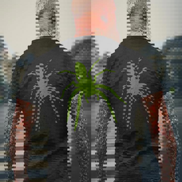 大きな蜘蛛とタランチュラと蜘蛛の巣 蜘蛛が好きです。 メンズTシャツ バックプリント 高齢者への贈り物