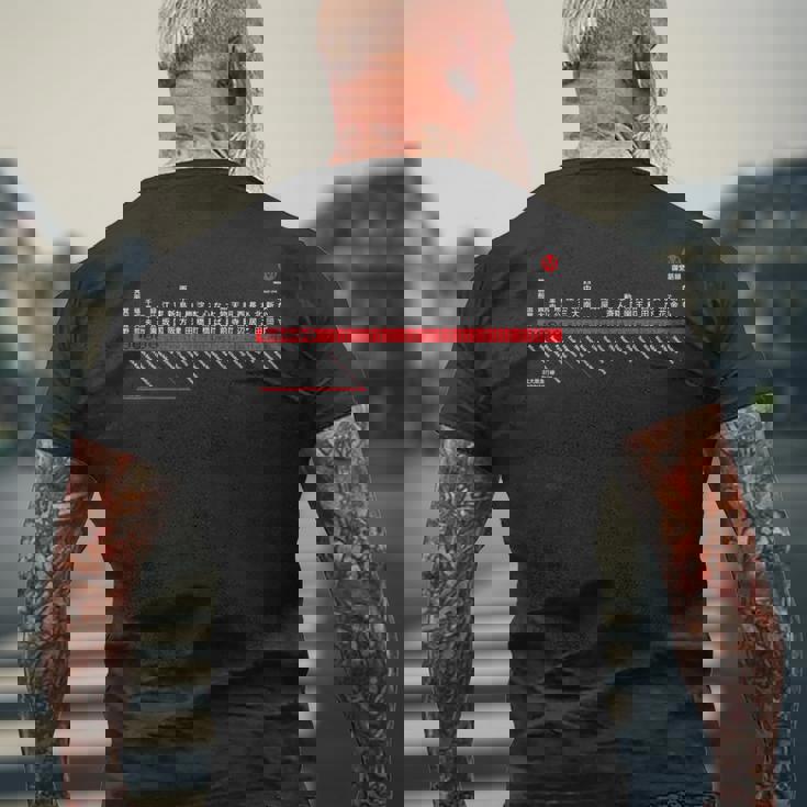 大阪日本電車近郊線鉄道 – お土産ルートマップ メンズTシャツ バックプリント 高齢者への贈り物