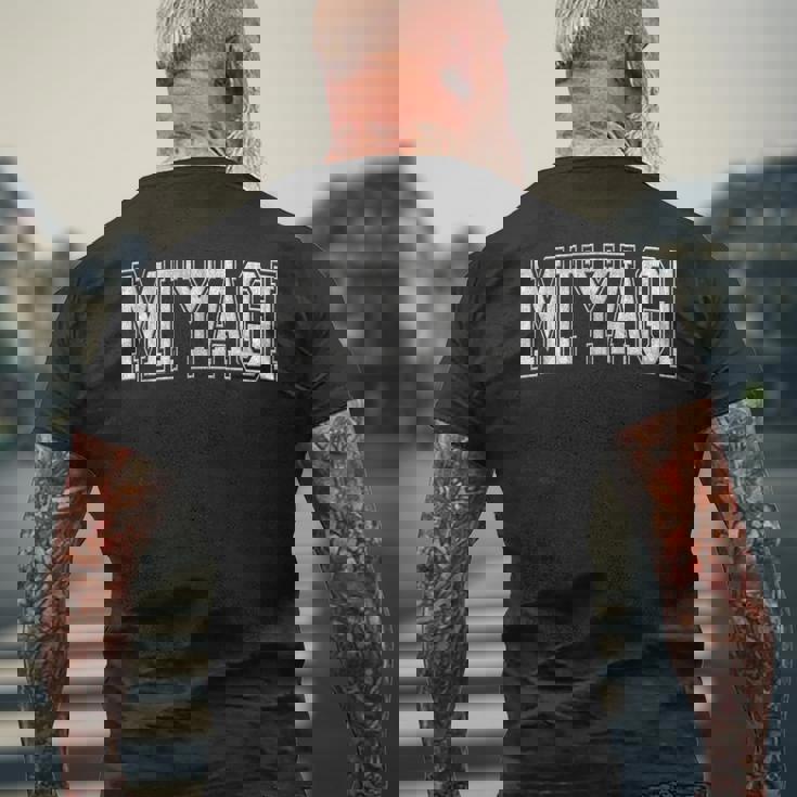 宮城 日本 メンズTシャツ バックプリント 高齢者への贈り物