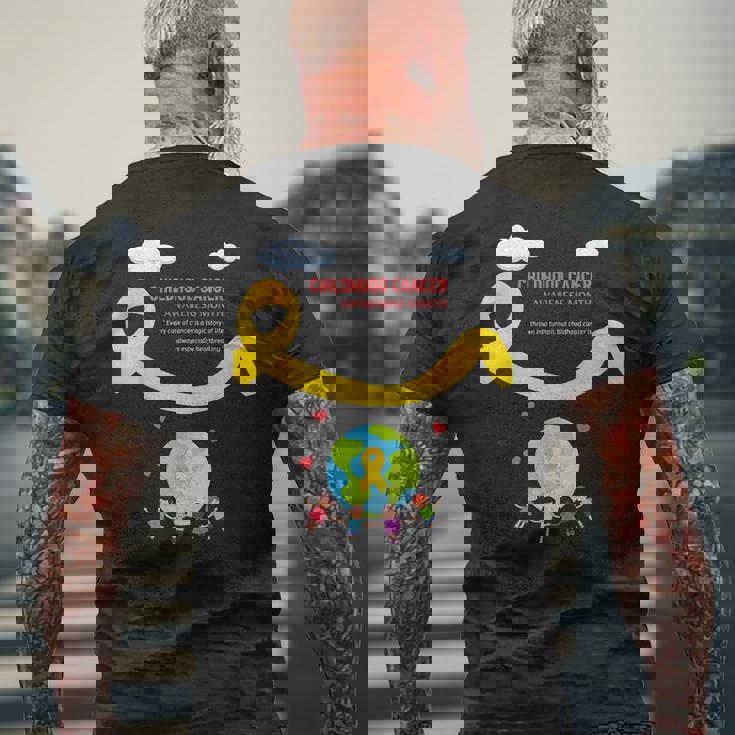 小児がん啓発月間 メンズTシャツ バックプリント 高齢者への贈り物