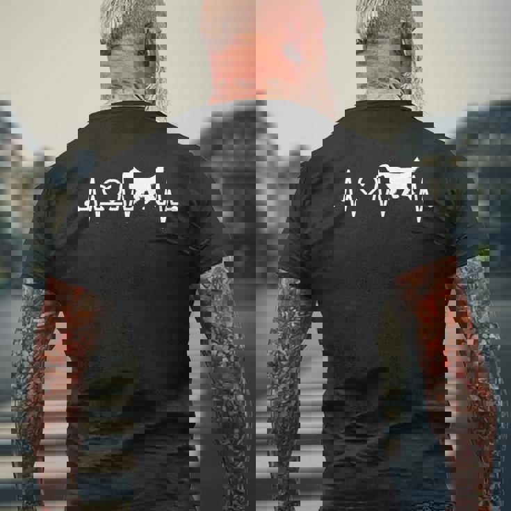 心電図 心拍 ゴールデンレトリバー 脈拍 犬飼い 長袖tシャツ メンズTシャツ バックプリント 高齢者への贈り物