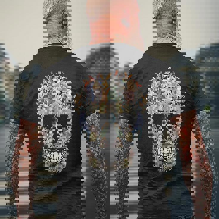 怖い スカル バニー ウサギ ホラー ハロウィン メンズTシャツ バックプリント 高齢者への贈り物