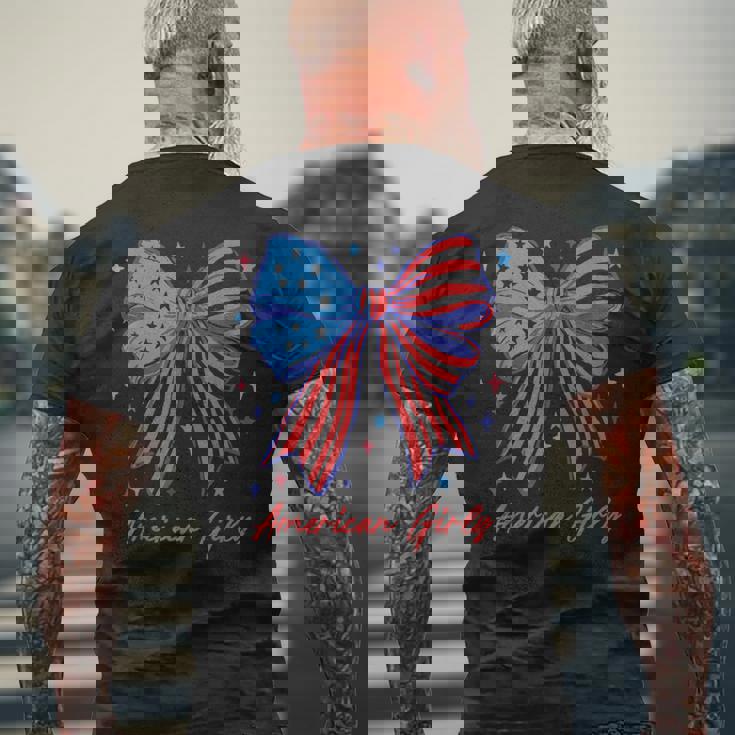 愛国的な弓 アメリカンガーリーシャツ 星条旗アート メンズTシャツ バックプリント 高齢者への贈り物