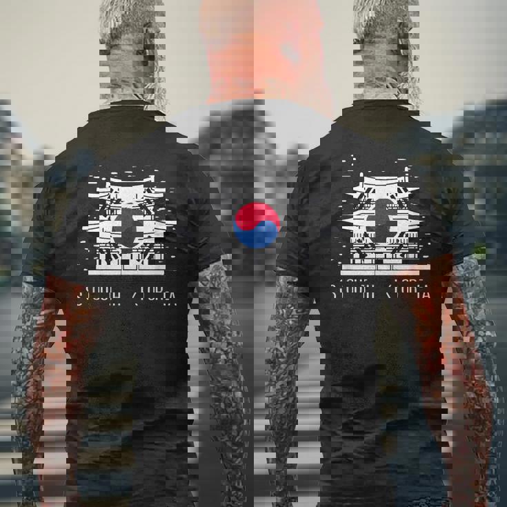 愛国的な韓国国旗ジャージーtシャツ 韓国製 メンズTシャツ バックプリント 高齢者への贈り物