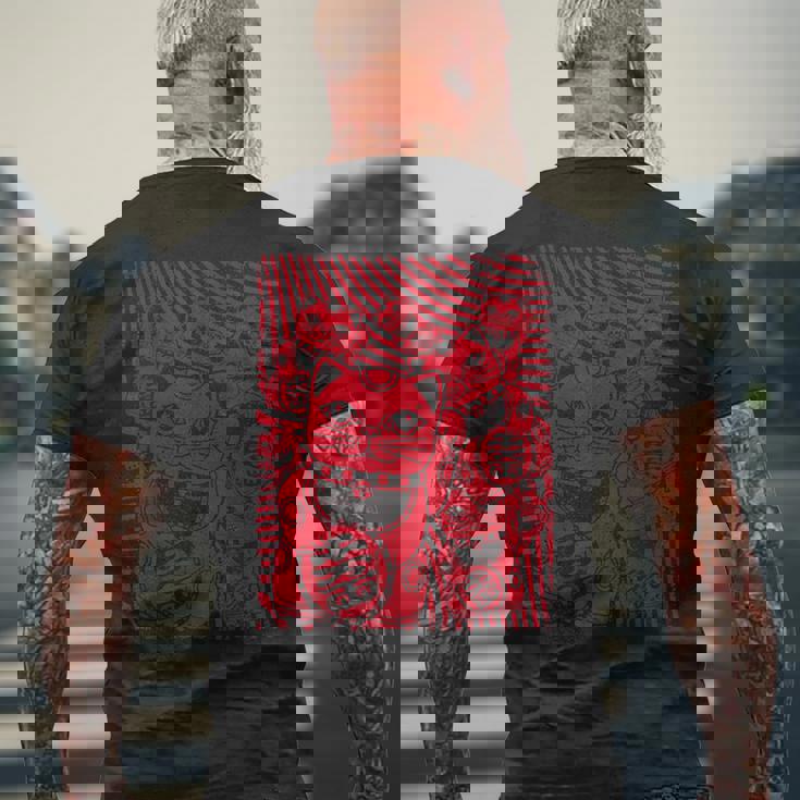 招き猫カワイイラッキーキャット日本のレトロなヴィンテージスタイル メンズTシャツ バックプリント 高齢者への贈り物