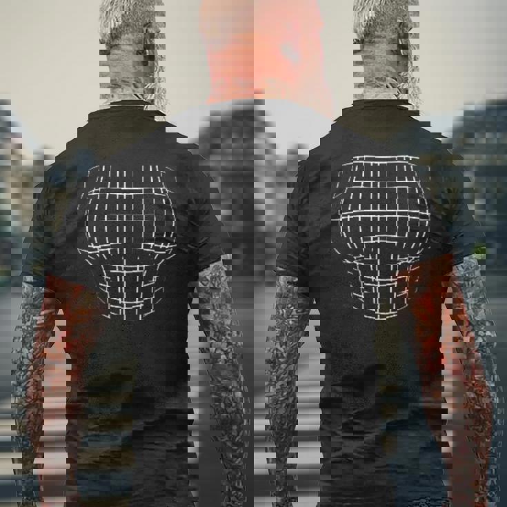 拡大胸 錯視グリッド 巨乳 長袖tシャツ メンズTシャツ バックプリント 高齢者への贈り物