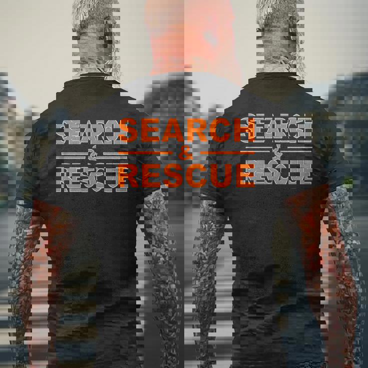 捜索救助 緊急対応捜索チームar ユニフォーム メンズTシャツ バックプリント 高齢者への贈り物