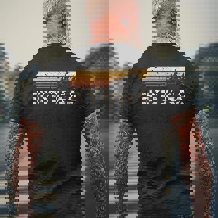 日向 日本 エバーグリーン ヴィンテージ サンセット メンズTシャツ バックプリント 高齢者への贈り物