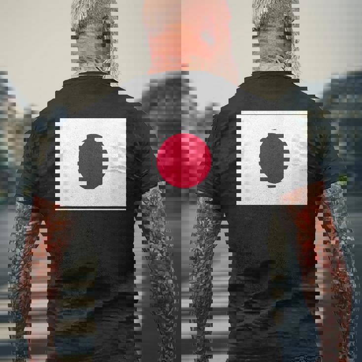 日本の国旗 日の丸 昇る太陽 日本 日書き デザイン メンズTシャツ バックプリント 高齢者への贈り物